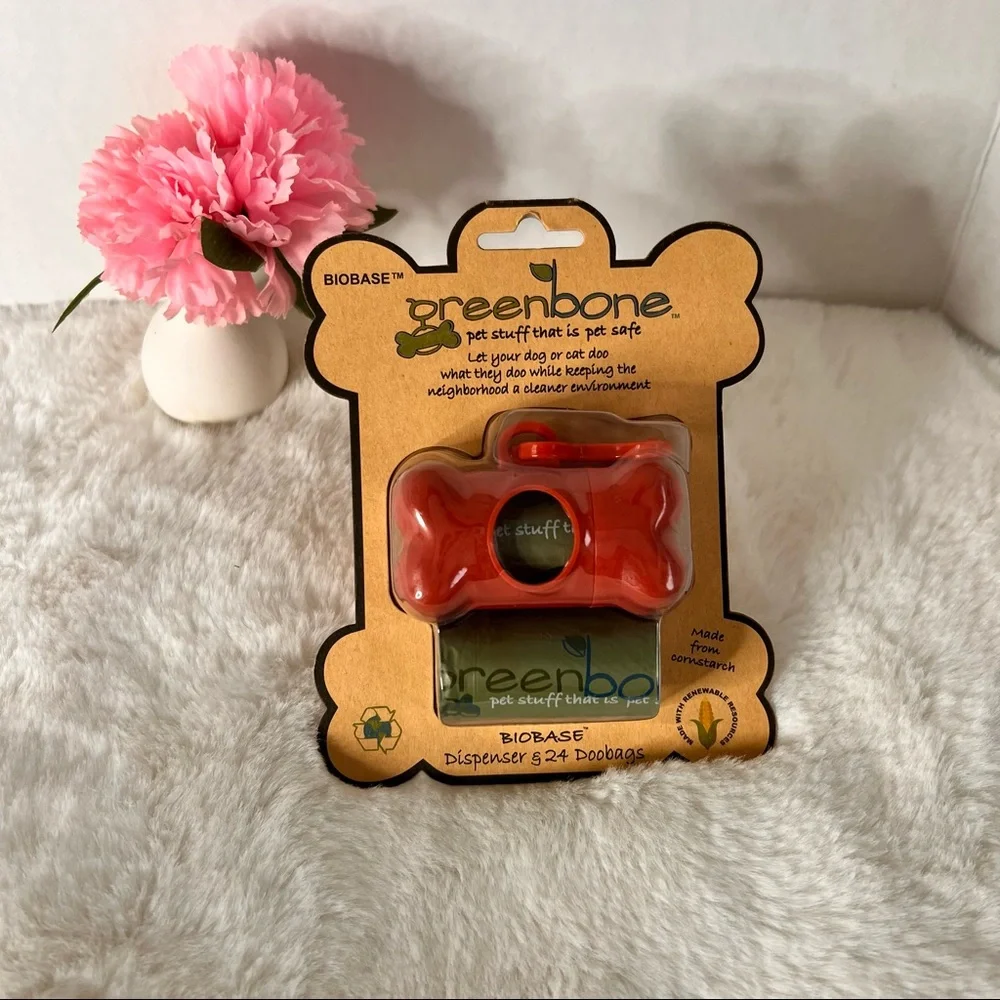 GreenBone BIOBASEE Dispenser & 24 Poop Bags